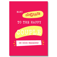 Congrats To The Happy Couple Card